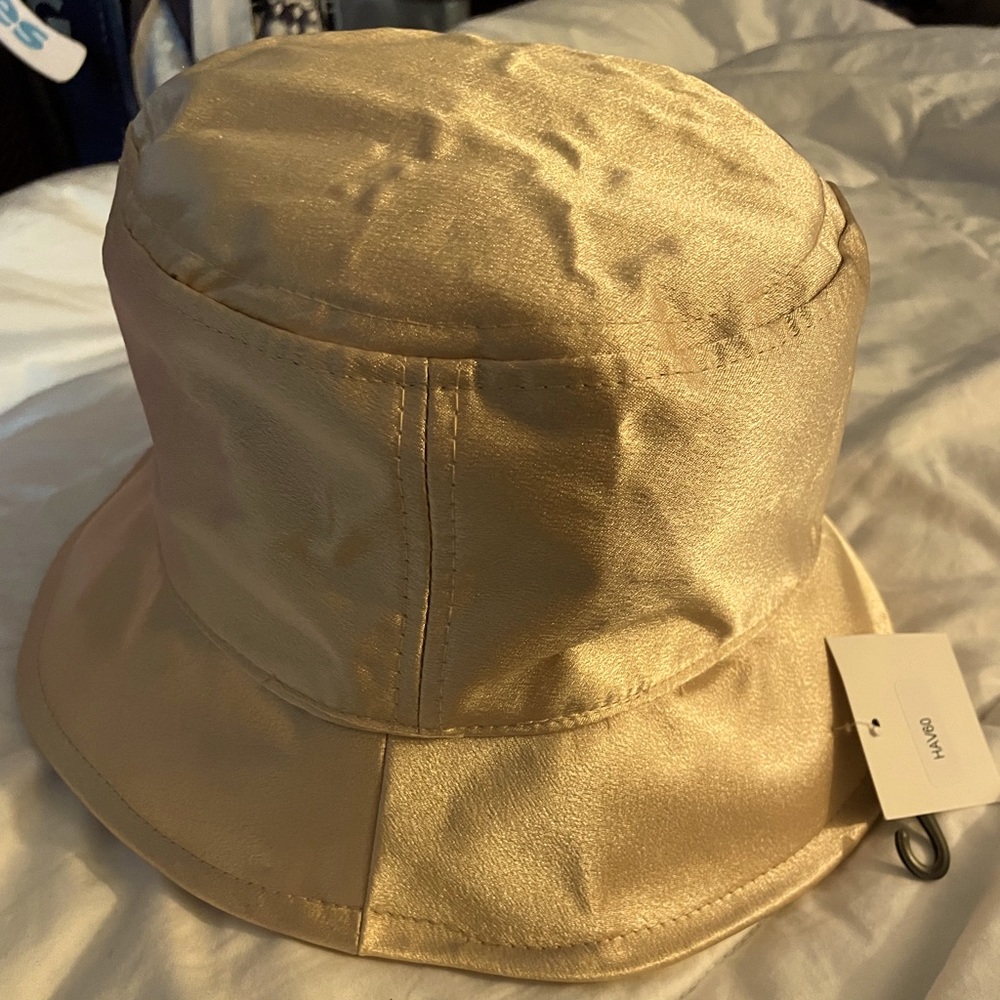 Gold satin Bucket hat